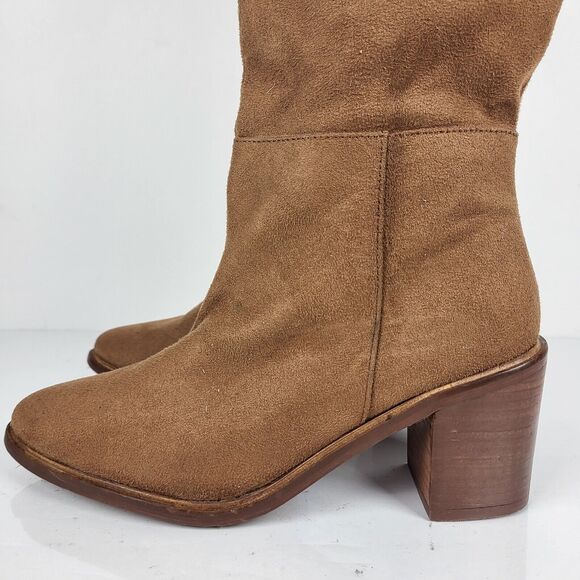 Seychelles Paradise City Leather Over the Knee Boots Brown Size 8 - Picture 4 of 16